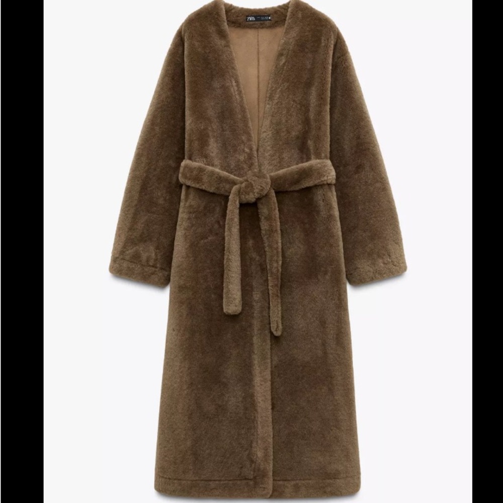 Zara Tan Teddy Jacket